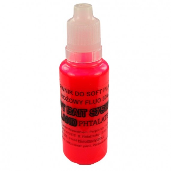 Barwnik Różowy Fluo do Soft Plastic 30ml