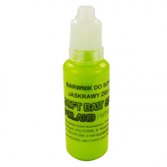 Barwnik Zielony Jaskrawy do Soft Plastic 30ml