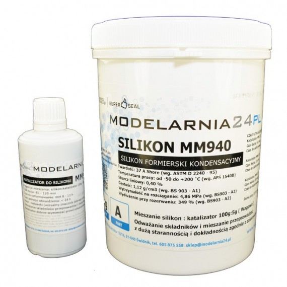 Silikon MM940 (twardszy) 1 kg + katalizator 50g