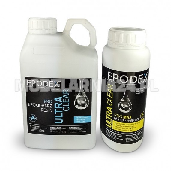 EPODEX - Epoxy Resin - Transparent / Clear - 1,5kg - ECO System (1CM)