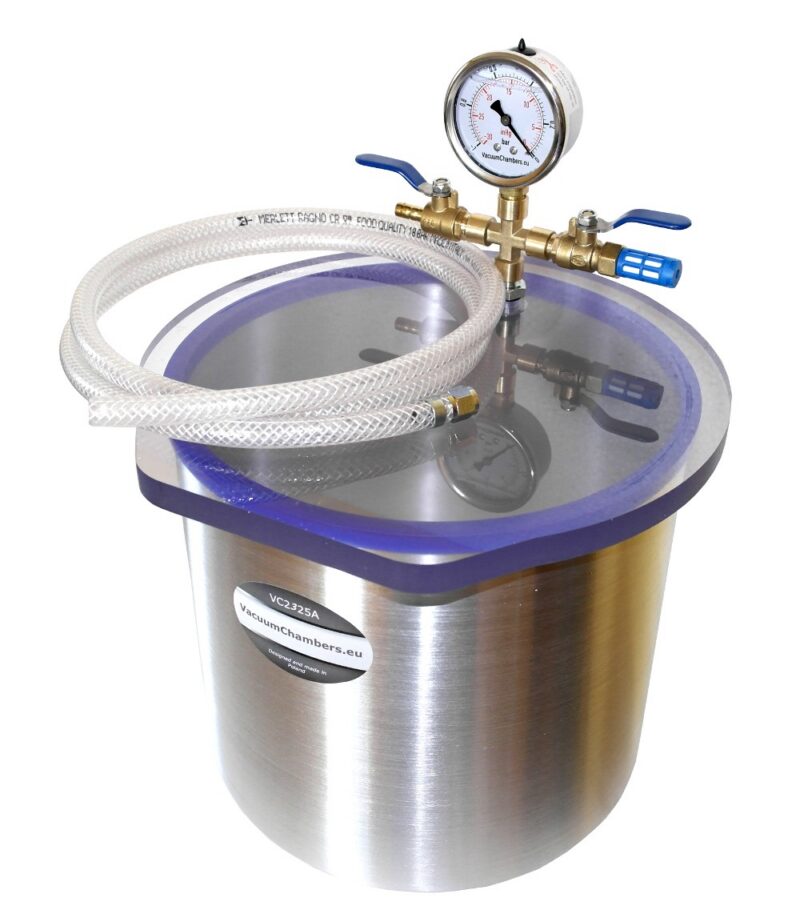 Komora próżniowa 12.5l do stabilizacji drewna, aluminiowa